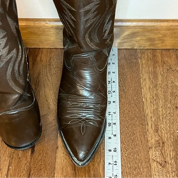 Nocona vintage brown cowboy boots size 9.5 Women’s 9 1/2 S91 - Picture 13 of 16